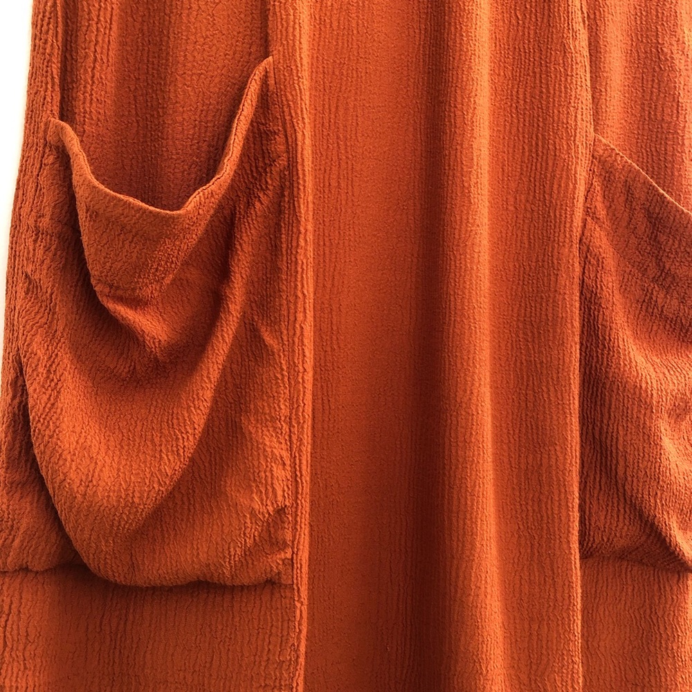 CREPE BURNT ORANGE DRESS - Picture 3 of 6